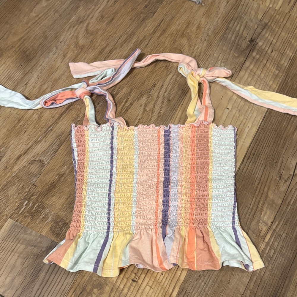 Bar III Striped Tie-Strap Tank Top